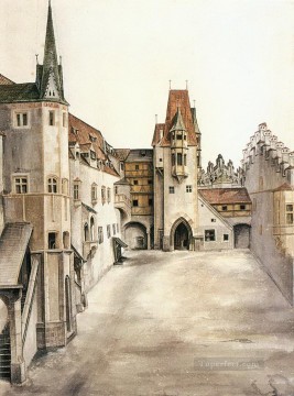 Albrecht Durer Painting - Courtyard of the Former Castle in Innsbruck without Clouds Albrecht Durer